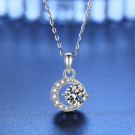 Halo Crystal 925 Silver Pendant