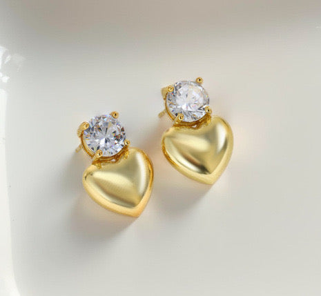 Tiny Heart Studs