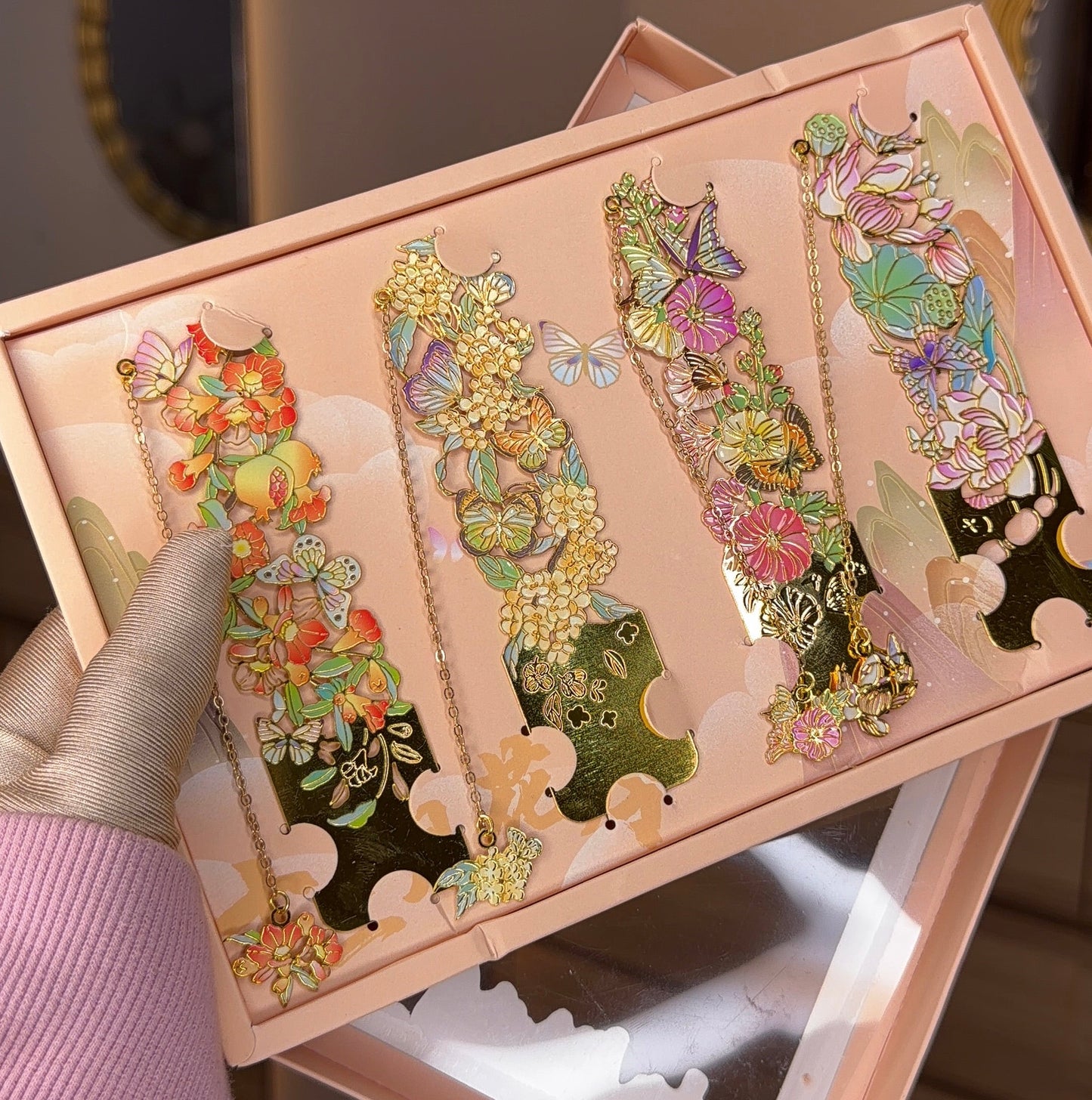 Floral Butterfly Bookmark Set 🦋🌸