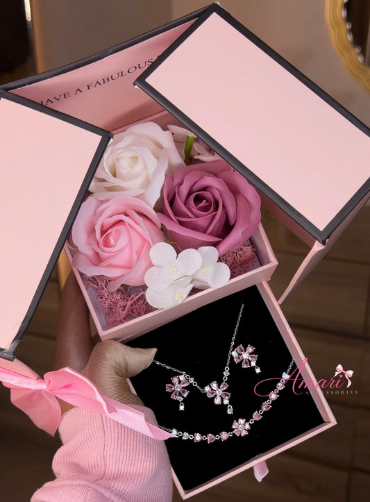 Pink Fleur Jewelry Gift Box