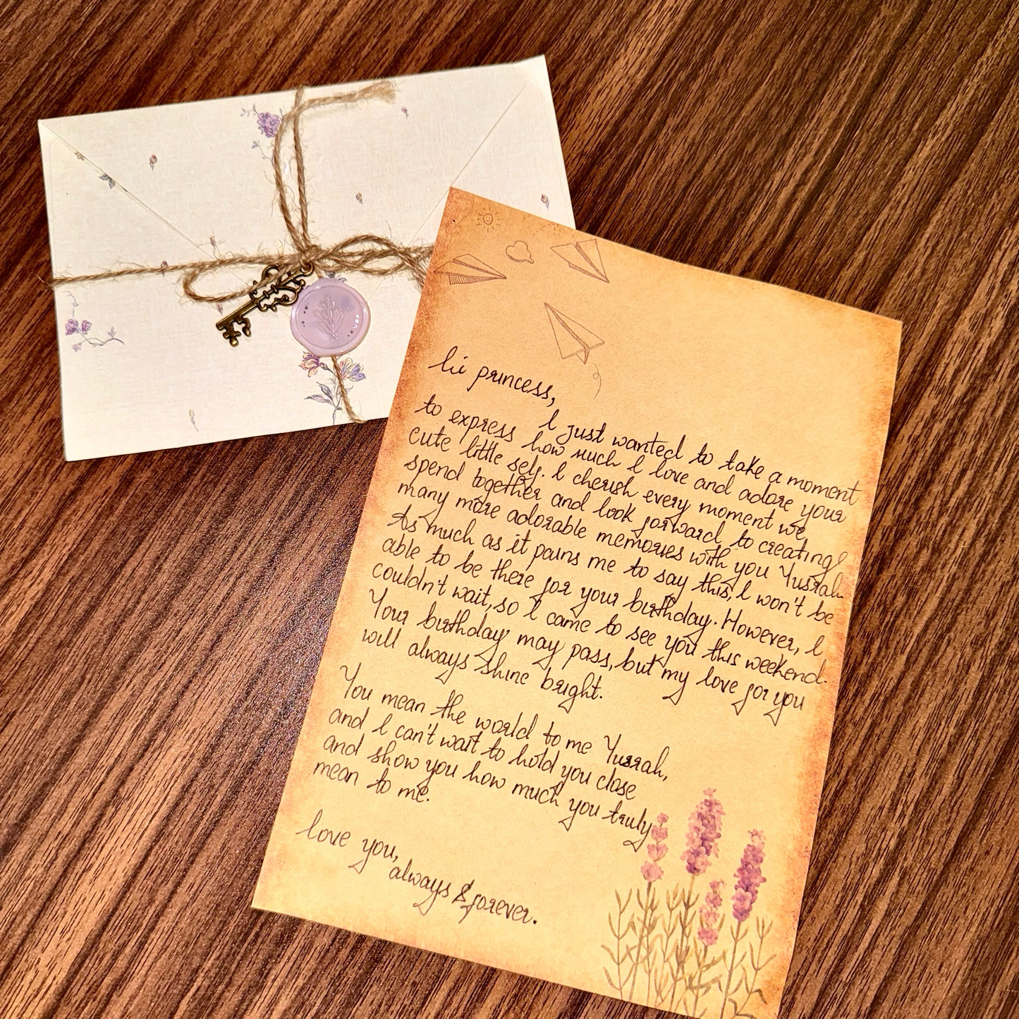 Handwritten Vintage Style Letter