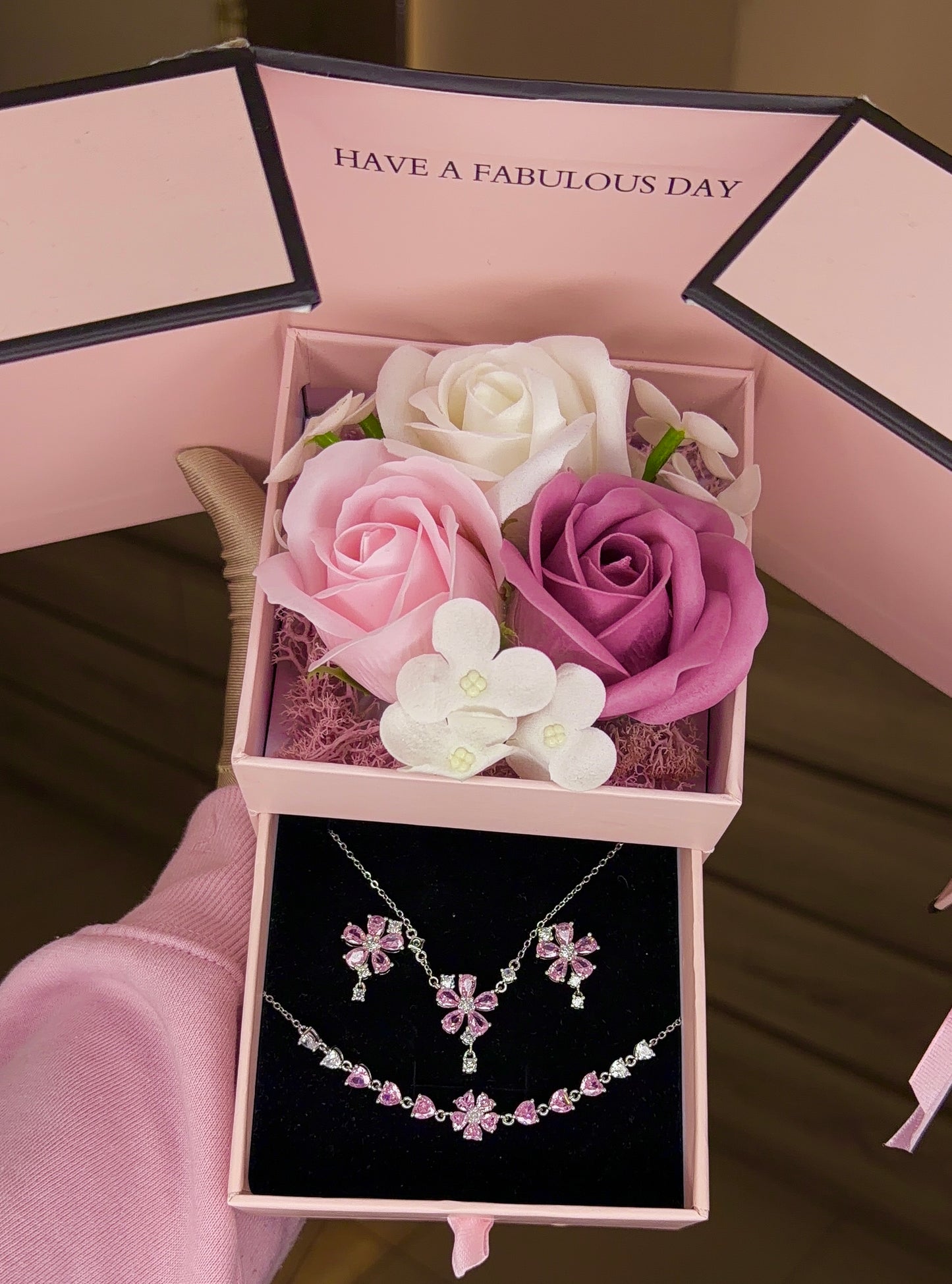 Pink Fleur Jewelry Gift Box