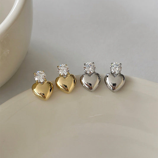 Tiny Heart Studs