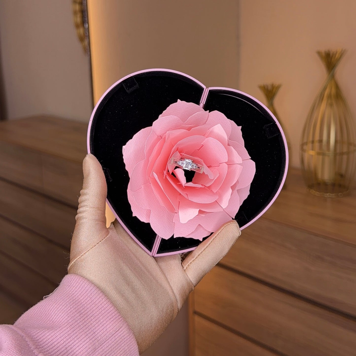 Blush Heart Bloom Ring Box 💗🌸