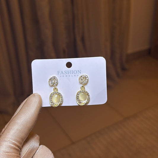 Opal Oval Earrings
