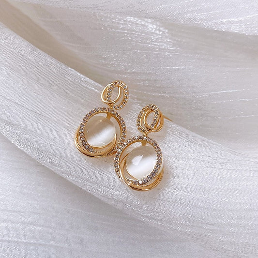 Opal Oval Earrings